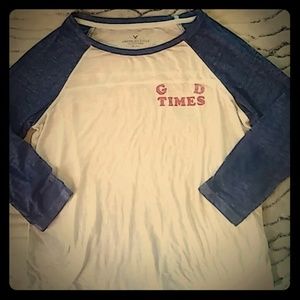 American Eagle baseball tee